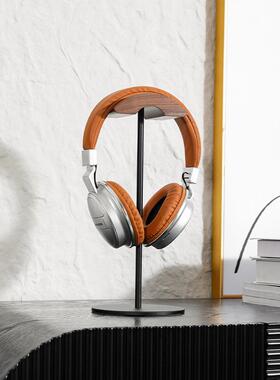 新款家居用品房间装饰核桃木耳机架创意客厅电视柜开放格家厅摆件