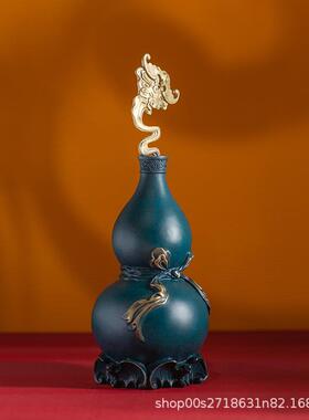 铜葫芦摆件客厅家居摆设入户玄关酒柜电视柜装饰铜工艺品厂家