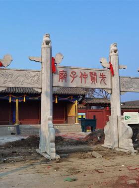 青石石牌坊村口景区寺庙石雕牌楼石门楼厂家