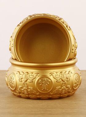 铜八福聚宝盆黄铜聚宝盆摆件铜器工艺品厂家