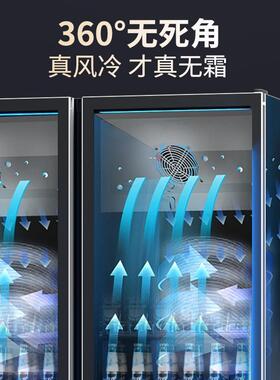 网红酒水柜商用立式啤酒冷柜冰柜酒吧展示柜三门冰箱超市饮料冷藏
