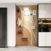 Pure solid wood hole board custom entrance entrance to block the meter box creative wall hanging board decoration storage rack