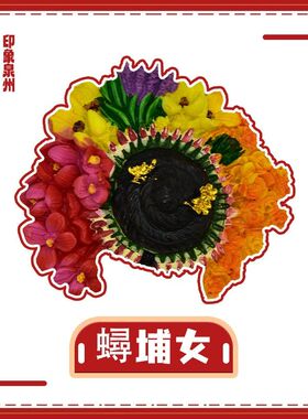 闽非磁吸泉州冰箱FH9857冰贴创意摆南件遗簪花箱贴西街东西塔开元