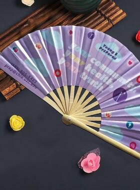 厂家直供功夫扇太极扇啪啪扇舞蹈折扇竹扇布扇logo印礼品扇子