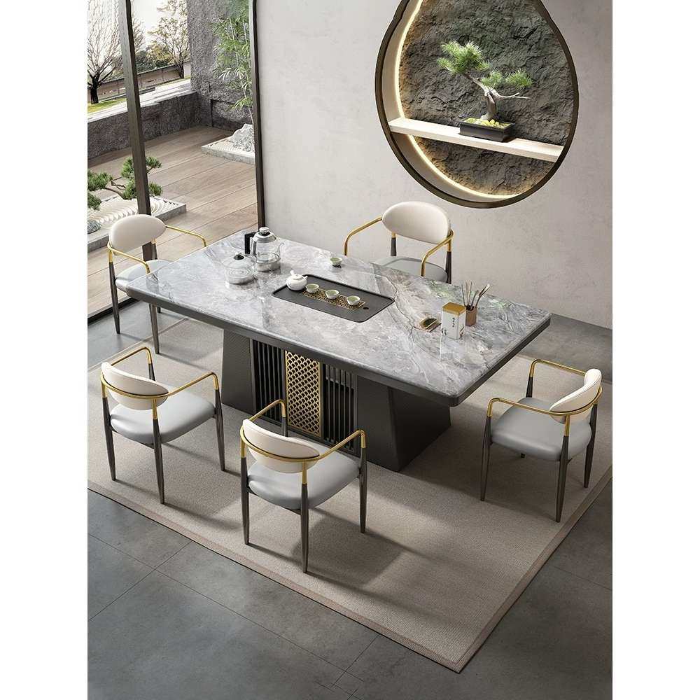 Y*现代简约轻奢岩板茶桌椅组合办公室家用阳台茶台泡茶桌烧水壶一,淘宝优惠券,粉丝福利购,淘宝优惠卷