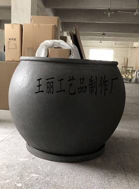 简约玻璃钢时尚落地圆形花器商场花盆户户外外种植极简新款家居