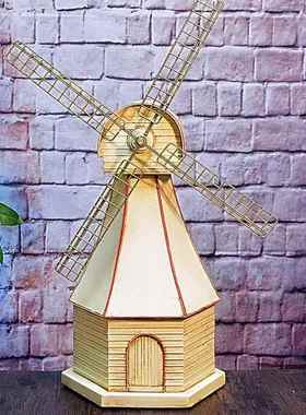 创复古风模型家居软意装饰摆设车摄影道铁具ys218G艺荷兰大风车摆