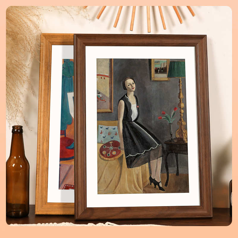 ⇝美式复古相框挂墙装裱画框a3海报4k开8K油画外框A4展示架镜框 - 图0