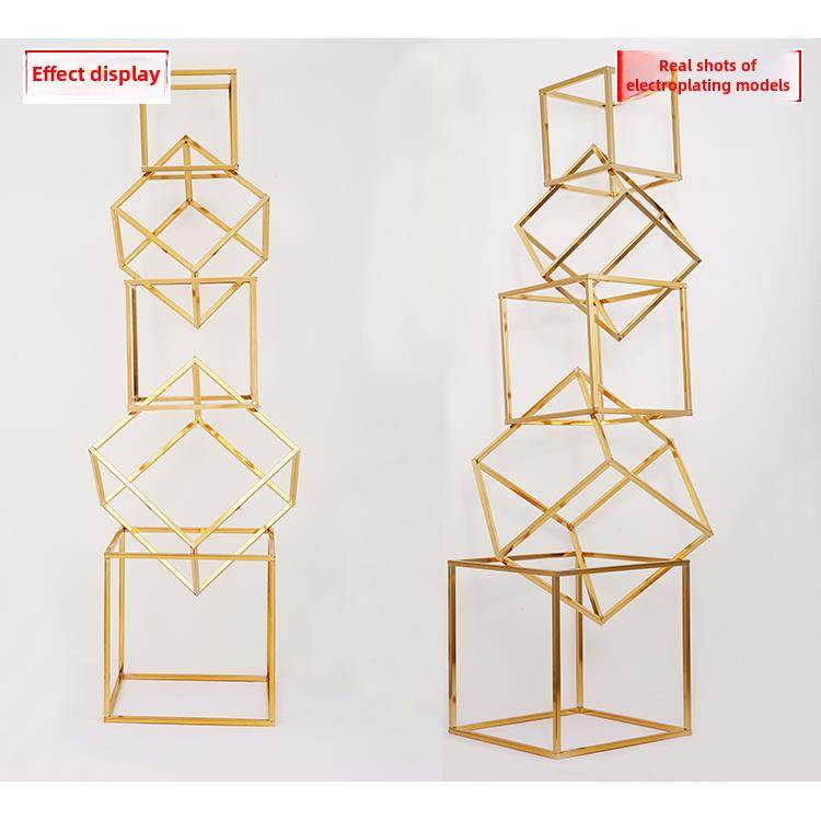 婚礼道具锻铁方形货架方形框架婚礼花架欢迎区场景布局饰品几何路,淘宝优惠券,粉丝福利购,淘宝优惠卷
