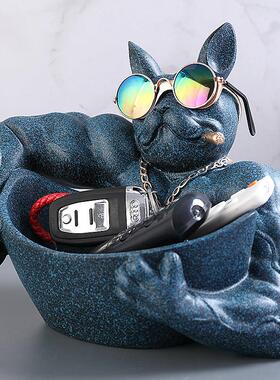 直销新款门口玄关钥匙收纳盒劫财狗斗牛犬麒麟肌肉开业礼品前台招