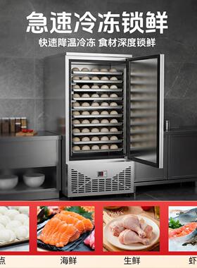 厂家直销-45度商用速冻柜推车式急冻柜面点水饺海鲜速冻设备
