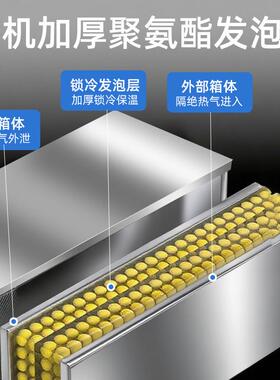 直冷式冷柜商用冷冻柜厨房食物保鲜柜不锈钢工作台操作台卧式冰柜