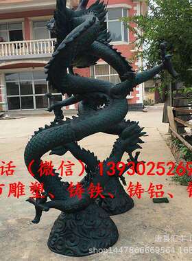 铜动物 汉龙工艺品摆件 青龙助运龙生肖龙装饰品铜龙青龙神兽摆