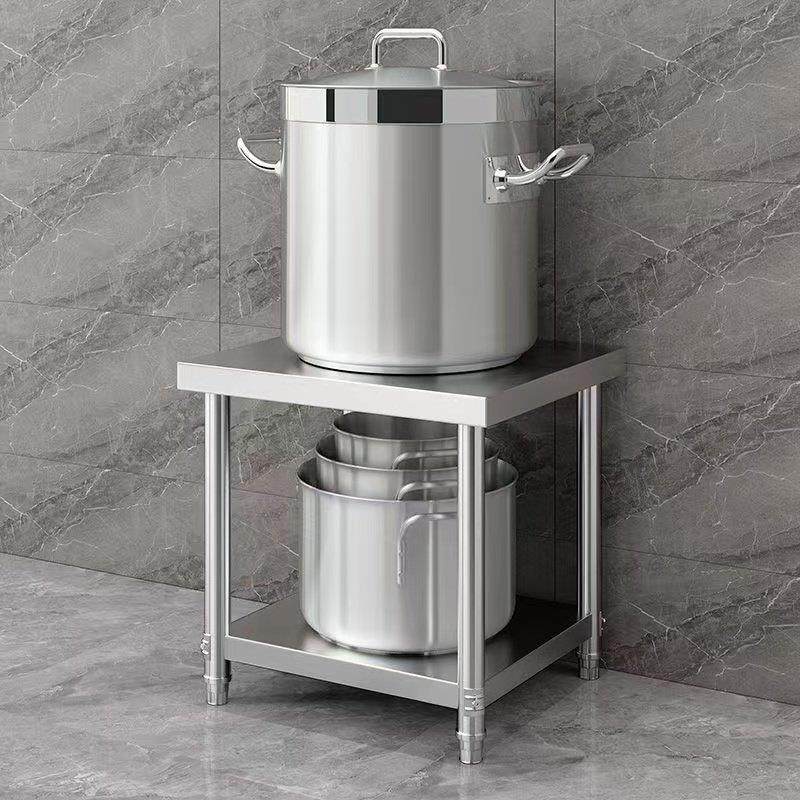 不锈钢家用方桌收纳操作台正方形烤箱咖啡机收纳层架厨房储物切菜,淘宝优惠券,粉丝福利购,淘宝优惠卷