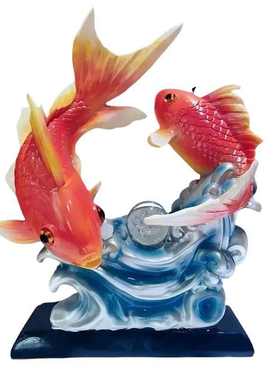 年年有鱼树脂工艺品招财摆件乔迁新居办公客厅开业新房玄关装饰品