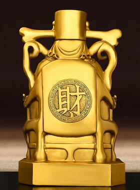 纯铜财神爷铜像摆件文财神爷范蠡比干家居供奉店铺开 业乔迁装饰