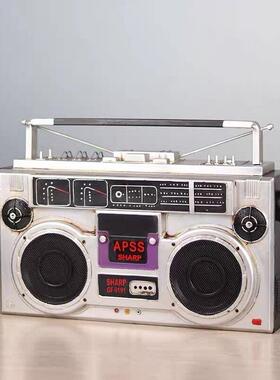 复古老式70年代收音机录音机模型拍照摄影道具怀旧物件装饰品摆件