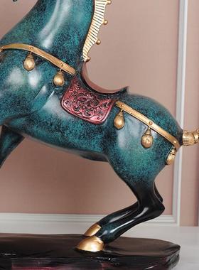 马摆件纯手工现代客厅酒柜装饰品开业礼品家居玄关书房办公桌创意