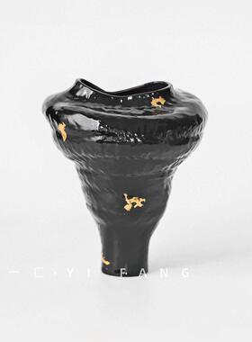 大丹 正品 《艺术》中古藏品/大师级金箔大漆 样板间会所花器摆件