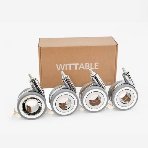 WITTABLE升降桌专用快装德国精工螺杆式脚轮高承重静音定位万向轮 - 图3