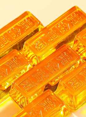 2026黄水晶金条金砖摆件家居装饰招财聚财水晶元宝开业乔迁礼品聚