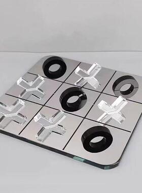 现代简约XO三字棋井字棋盘摆件家居样板间民宿客厅书房桌面摆设