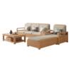 Nordic ash solid wood sofa combination fabric sofa modern simple size living room solid wood furniture
