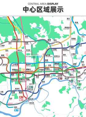 深圳广州地铁线路图佛山2028特种纸油画布装饰画交通简约