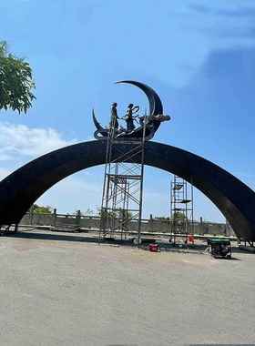 锻铜雕塑鹊桥相会手工锻造中式室外公园改造全程无忧安装服务