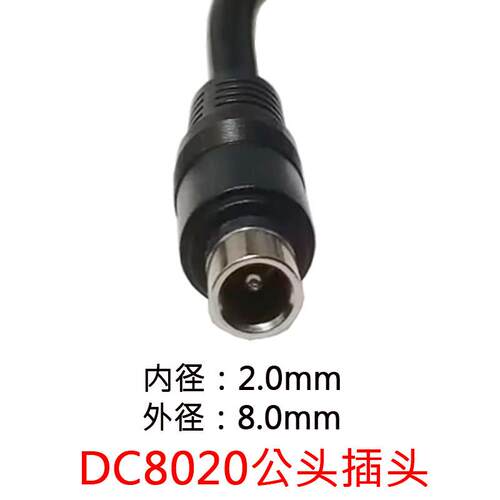 大功率DC8020公头转注塑XT60公头户外电小二移动储能电源线0.15米 - 图0