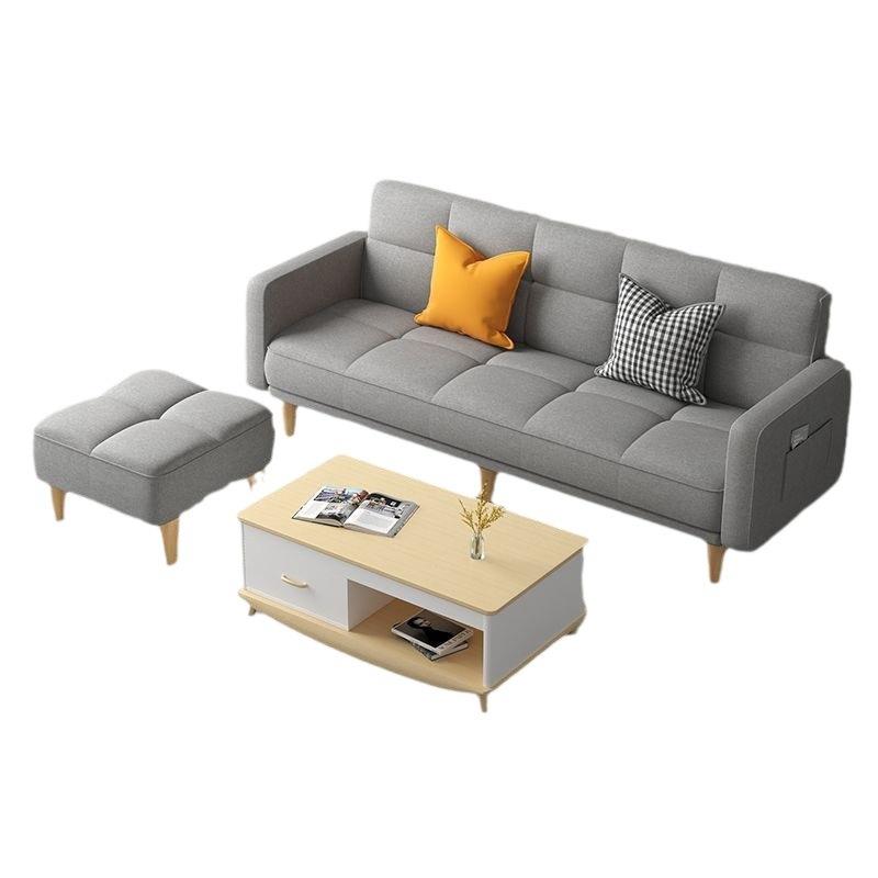 Multifunctional folding sofa bed dual-purpose fabric sofa simple single living room rental room folding bed lazy small apartment