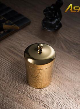 厂家直奢销黄档铜家用客厅隔桌面防尘棉签罐高酒WGT店轻便携分收