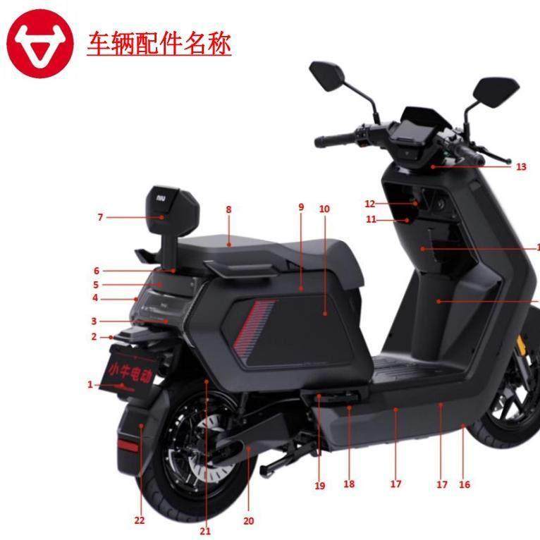 小牛新款NXplay电动车原厂配件全套外车壳PP件塑料件前围后挡泥板,淘宝优惠券,粉丝福利购,淘宝优惠卷