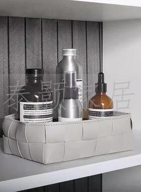 现代简卫生间镜柜件卫约柜浴洗手间浴室柜层架JJ家政软装饰品摆组