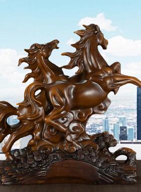 马摆件马乔到成功招财生肖办室公YJZ店铺迁开业工艺礼马品