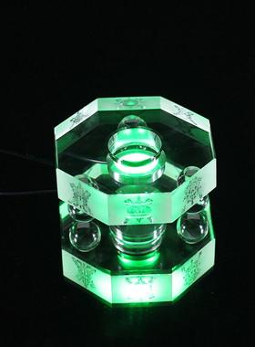 水晶球发光底座客厅玄关办公桌插电七彩变色定色黄光白光炫彩托底