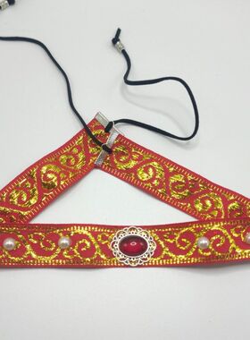 儿童汉服武侠红色古风发带