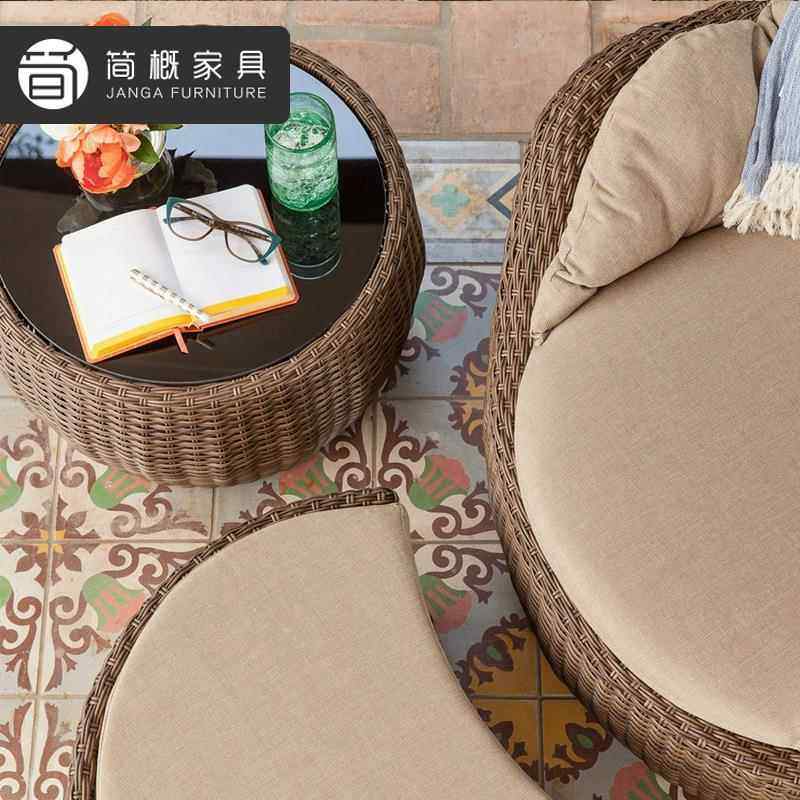 户别墅阳台懒人发椅院花庭园外藤编沙发茶几组合酒店民宿沙11沙发,淘宝优惠券,粉丝福利购,淘宝优惠卷