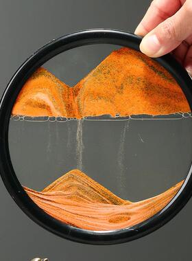 钥匙收纳玄关摆件客厅装饰品流沙画 画家居摆饰入户放钥匙乔迁新