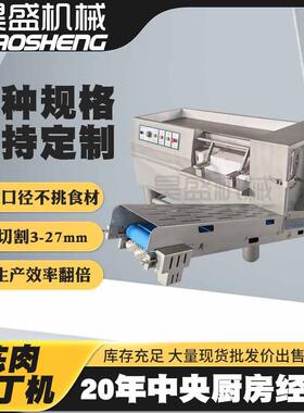 现货供应冻肉切条机全自动350型牛肉切丁设备包子肉陷切丁机器