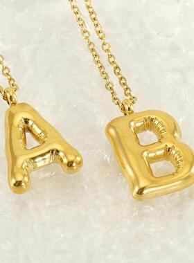 Stainless steel hip-hop letter pendant 不锈钢字母吊坠锁骨炼0