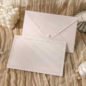 现货Echoes法式Pearl Love浮雕烫印手帐祝福表白请柬留言贺卡信封