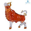 Bull-shaped craft-shaped wine bottle gift ornaments, head-up cow animal-shaped high borosilicate glass bubble wine bottle