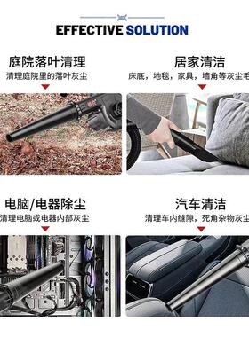 锂电鼓风机大功率充电式吹风机工业强劲车载家用吹灰机小型除尘器