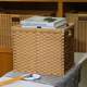 Kens imitation rattan study storage basket lattice cabinet classification and sorting basket large living room storage box woven basket