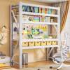 Bookshelf desk integrated shelf computer desk liftable e-sports desk student with hole plate storage rack workbench
