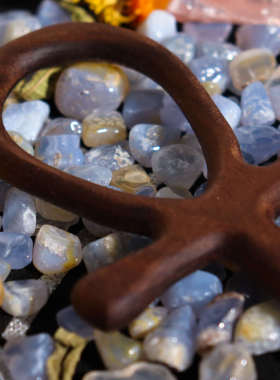 古埃及 生命钥匙符号 木安卡 手工摆件 民宿装修 装饰摆件 异域