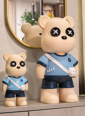 网红新款暴力熊存钱罐客厅家居电视柜大型落地摆件玄关装饰送礼品