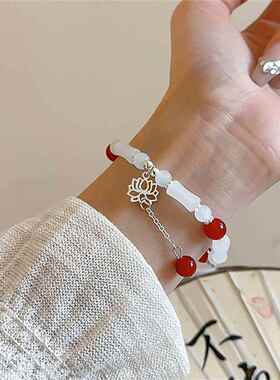 新中式古风竹节串珠清冷手链高级感国风流苏手饰手串汉服女孩饰品