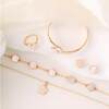 Cross-border hot selling lucky flower jewelry set acrylic bracelet bracelet five-leaf clover necklace ring ring earrings for women